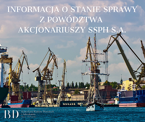 Informacja o stanie sprawy z powództwa Akcjonariuszy Stoczni Szczecińskiej Porta Holding S.A.